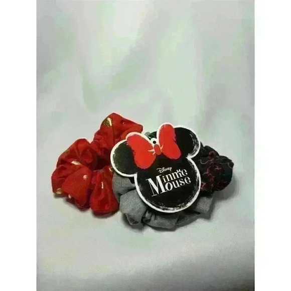 Disney Minnie Mouse 3-Pack Hair Scrunchies Set Multicolor Unisex - Picture 1 of 5